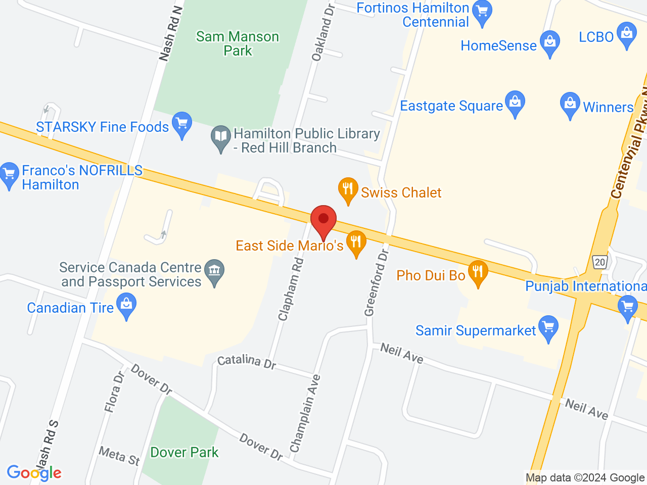 Street map for SilverLeaf Cannabis, 736A Queenston Rd, Hamilton ON