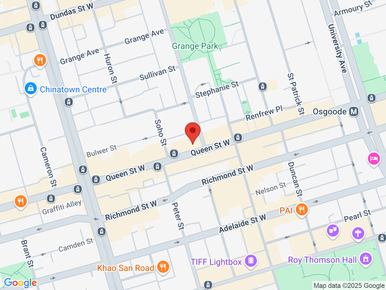 Street map for Cookies Toronto, 278A Queen St W, Toronto ON