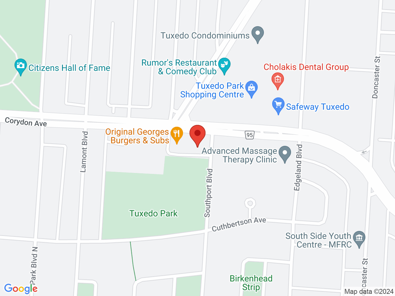 Street map for Character Co., 9 - 2090 Corydon Ave, Winnipeg MB