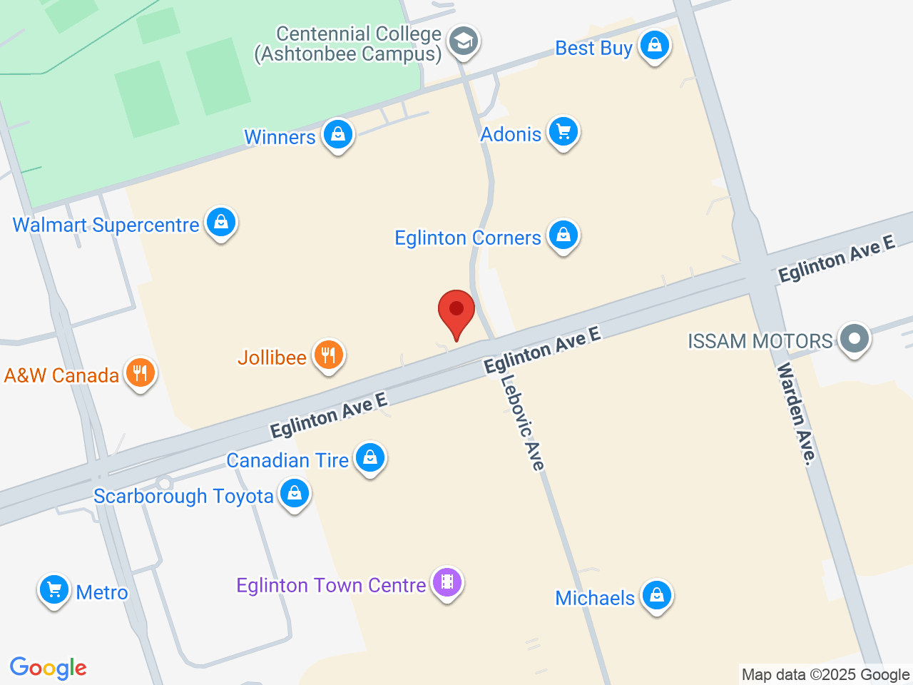 Street map for Fika Local Golden Mile, 1900A Eglinton Ave E, Toronto ON