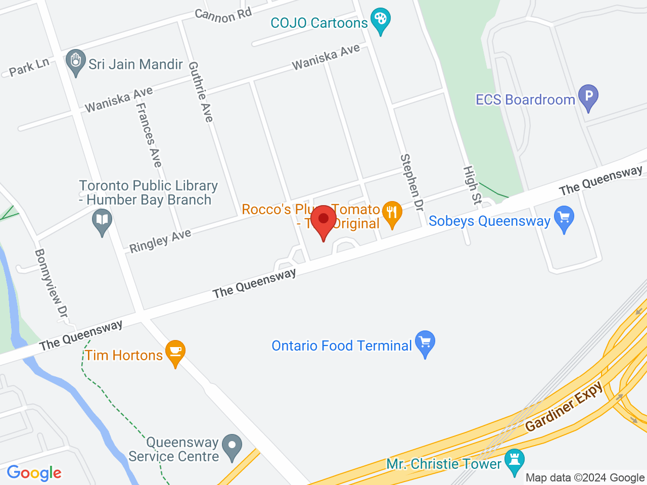 Street map for Cannabis 151, 188 The Queensway, Etobicoke ON