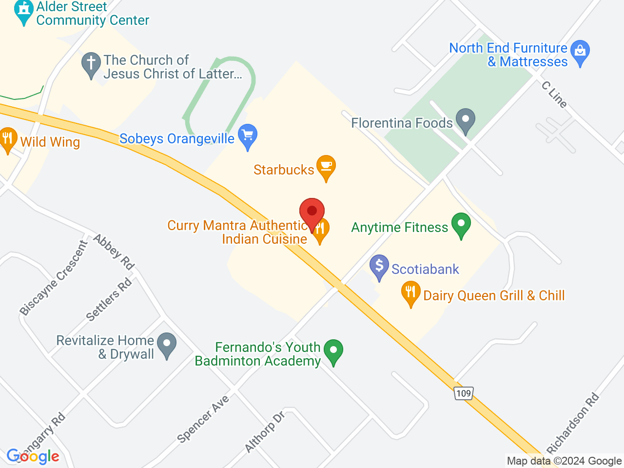 Street map for Paramount Cannabis, 520 Riddell Rd Unit G-C, Orangeville ON