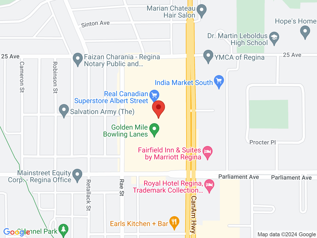 Street map for Inspired Cannabis Co., 3806 Albert St Unit 1120, Regina SK