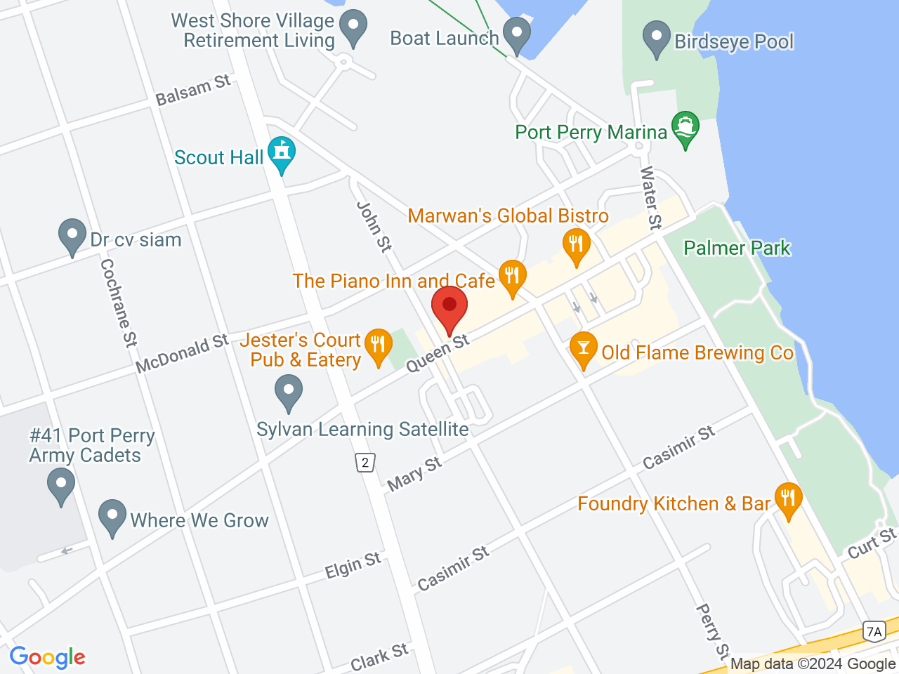 Street map for Sessions Cannabis, 261 Queen St., Port Perry ON