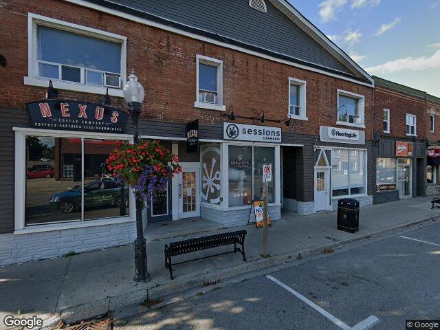 Street view for Sessions Cannabis, 261 Queen St., Port Perry ON