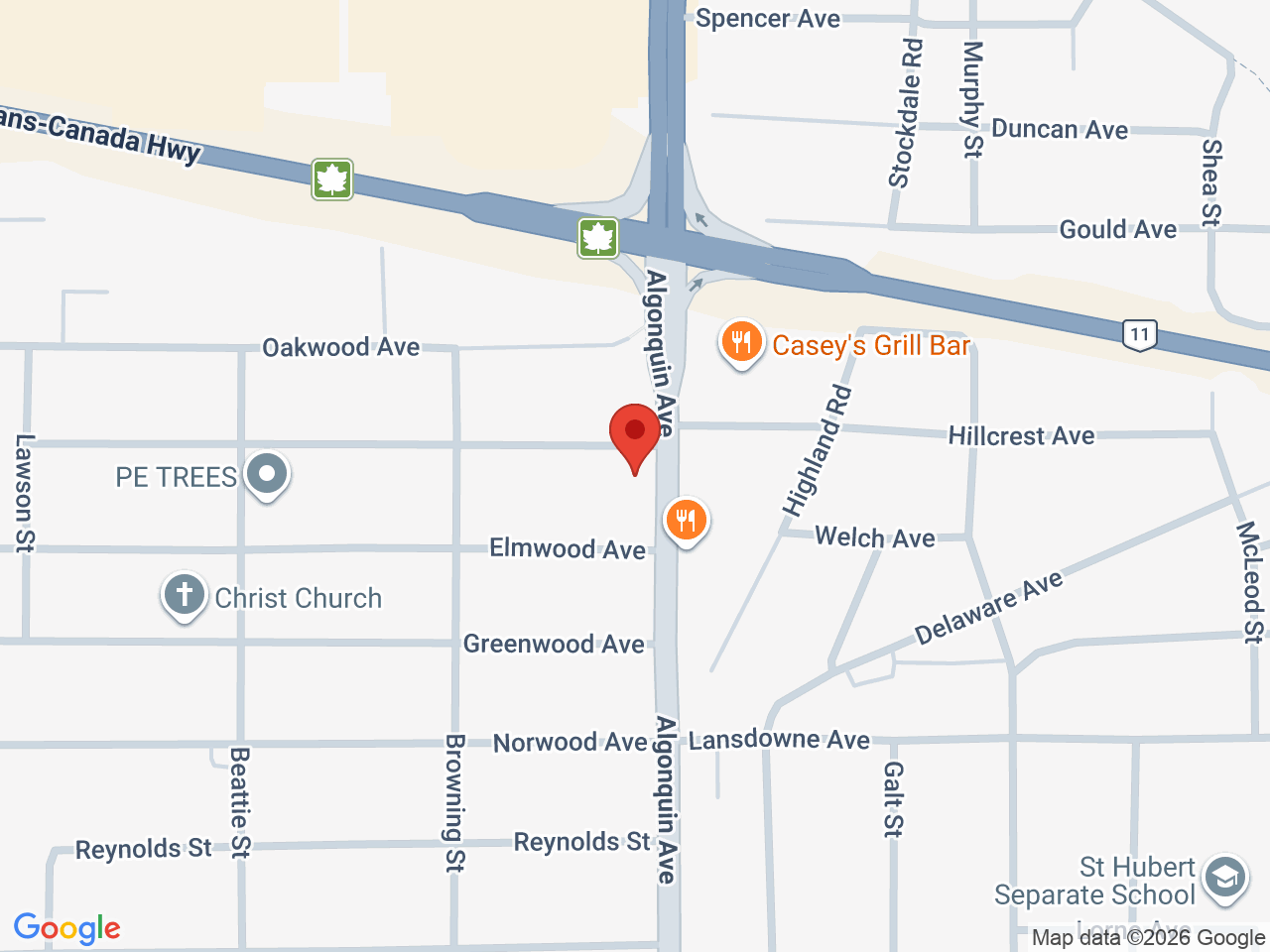 Street map for Happy Life, 1307 Algonquin Ave, North Bay ON