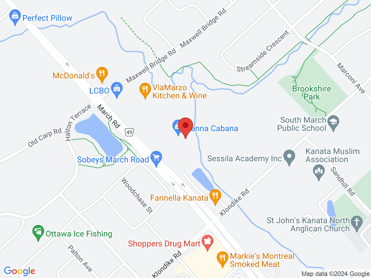 Street map for Canna Cabana, 836 March Rd b1, Kanata ON