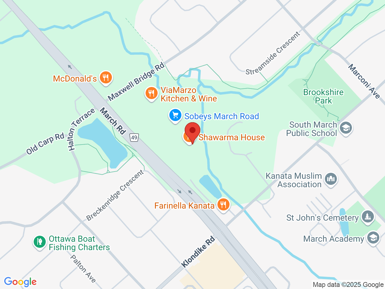 Street map for Canna Cabana, 836 March Rd b1, Kanata ON