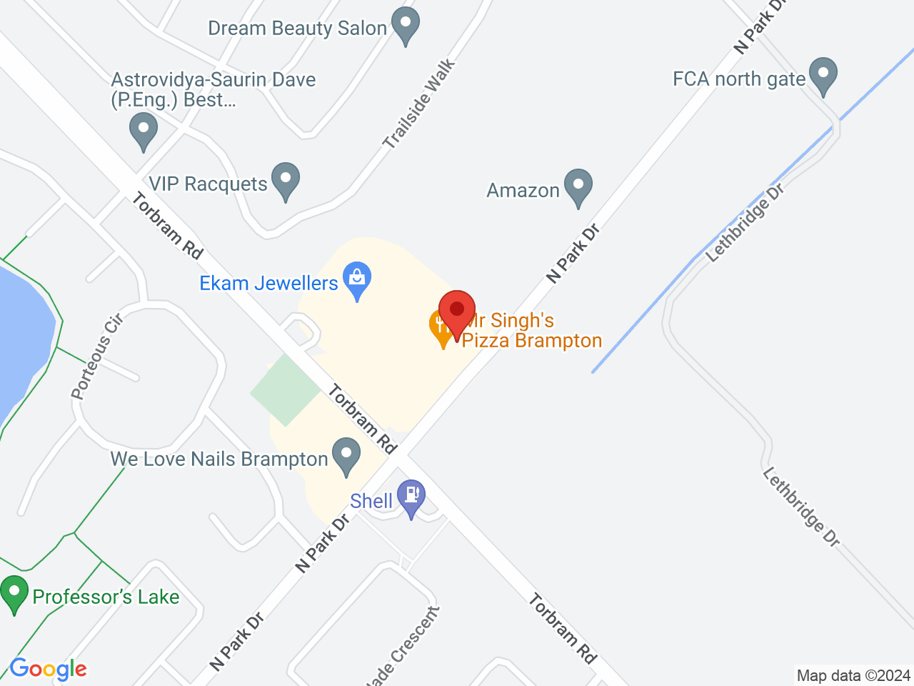 Street map for The 6ix Cannabis, 2120 North Park Dr #26, Brampton ON