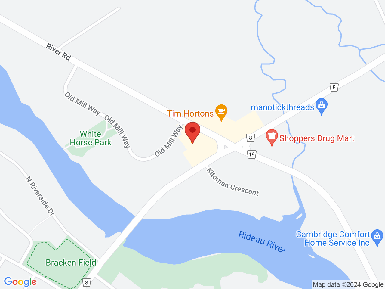 Street map for Blue Haven Cannabis, 990 River Rd, Manotick ON