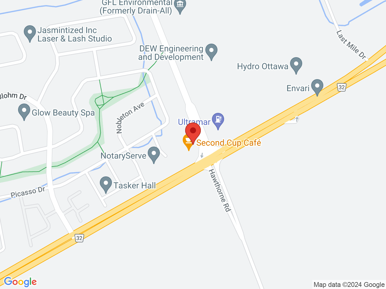 Street map for Bluebird Cannabis Co., 3500 Hawthorne Rd, Ottawa ON