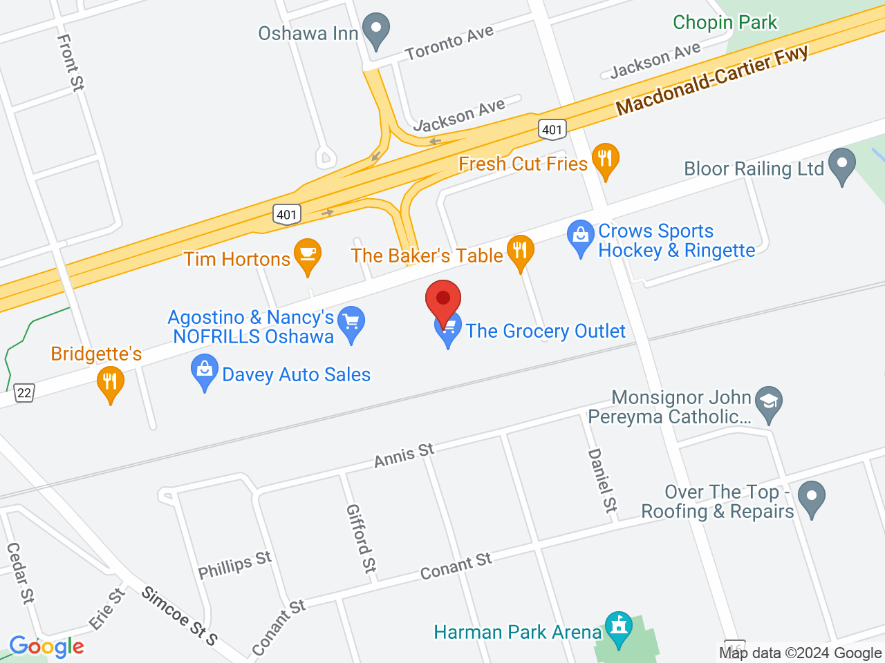 Street map for Bud Runners Cannabis, 191 Bloor St E, Oshawa ON