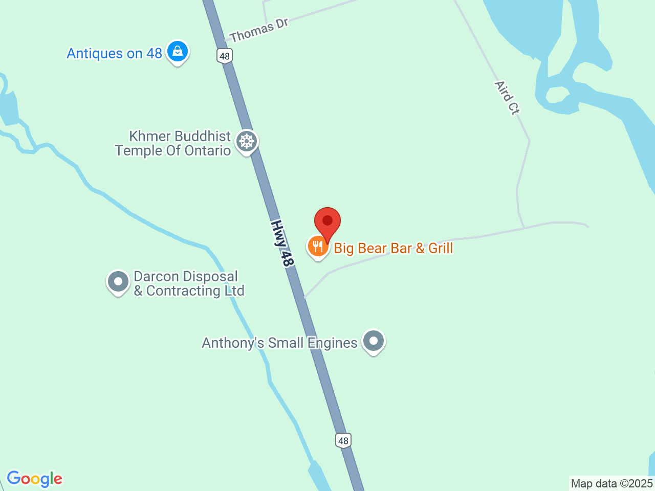 Street map for Bud's Cannabis Store, 23721 Highway 48, Baldwin ON