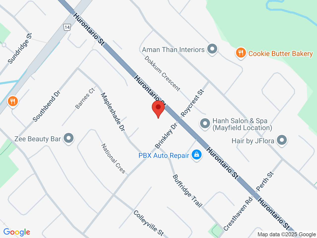 Street map for Cannabis Xpress, 11670 Hurontario St Unit 6, Brampton ON