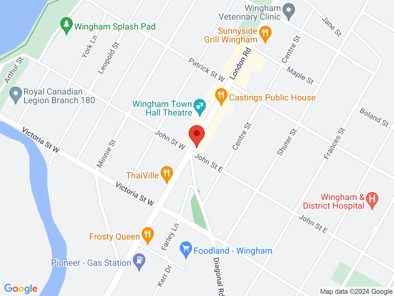 Street map for Cannabis Xpress, 237 Josephine St, Wingham ON