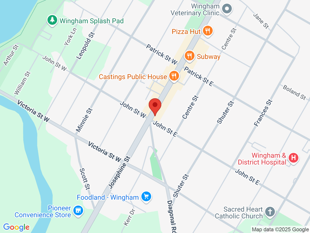 Street map for Cannabis Xpress, 237 Josephine St, Wingham ON