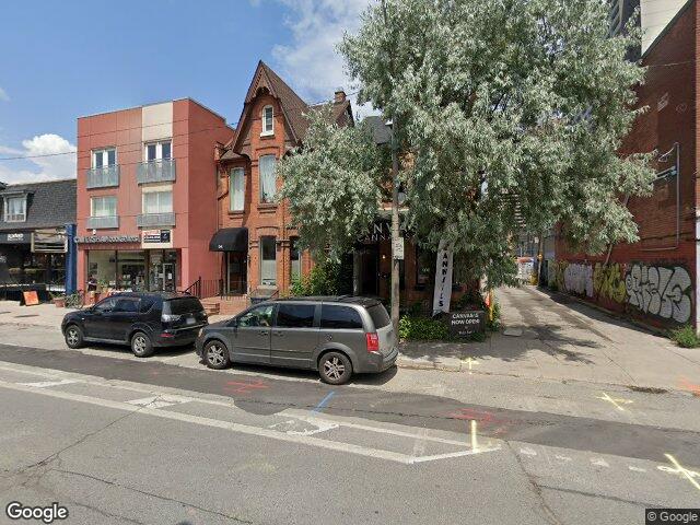 Street view for Canvas Cannabis, 94 Harbord St, Toronto ON