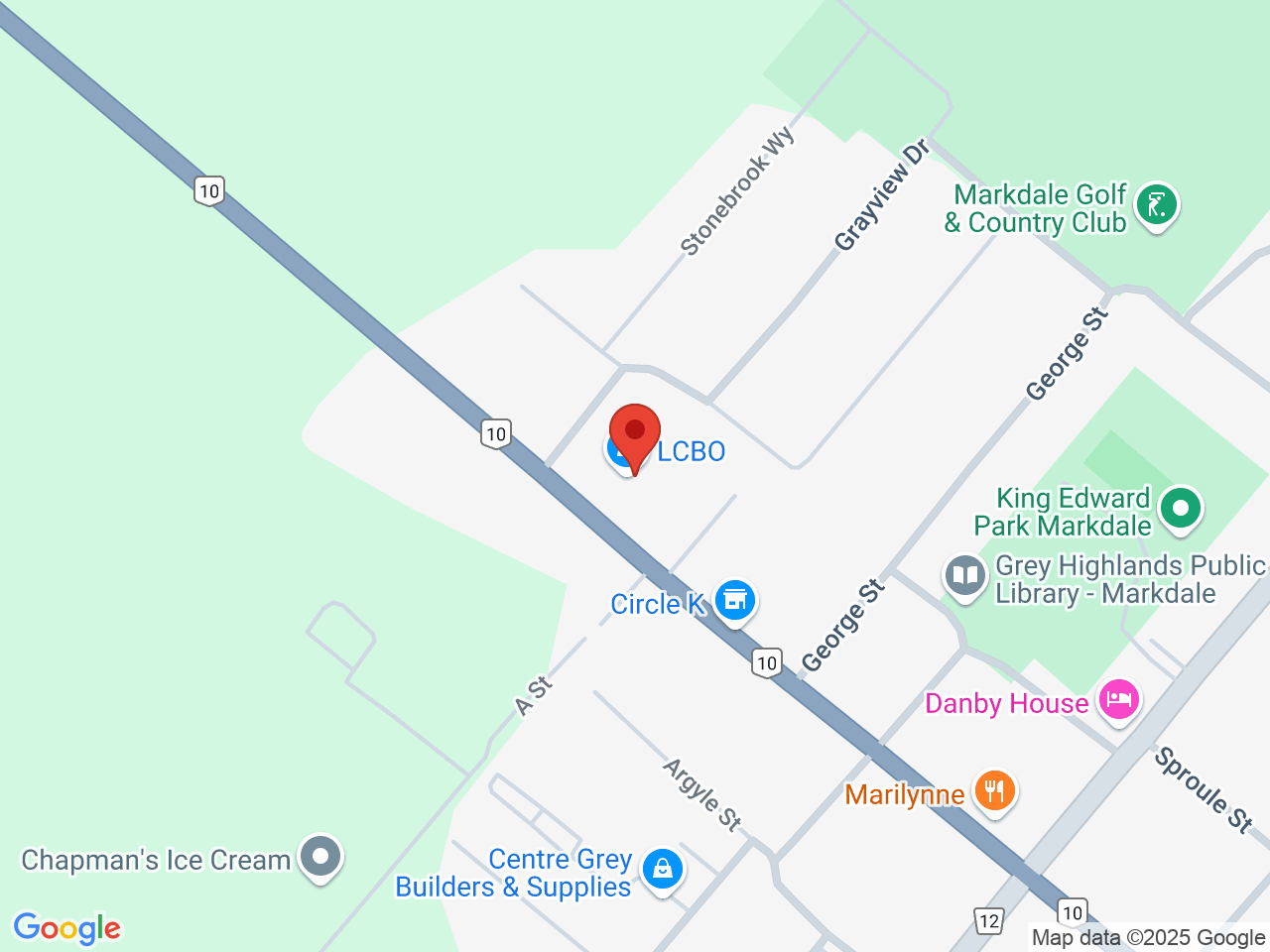 Street map for Canna Cabana, 155 Toronto St N, Markdale ON