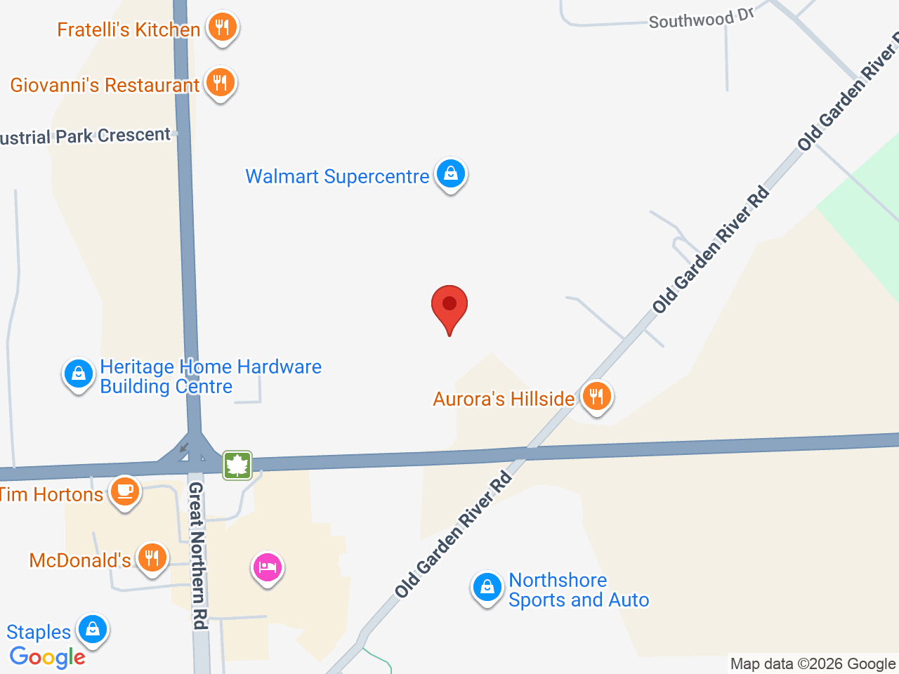 Street map for Due North Cannabis, 710 Second Line E, Sault Ste Marie ON