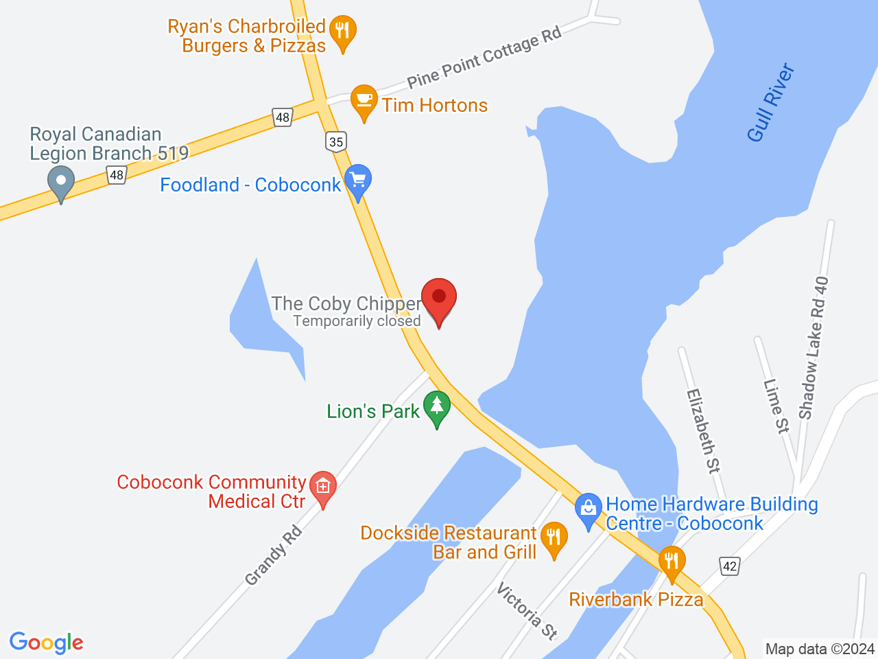Street map for Eighth Cannabis, 6694 35 Hwy, Coboconk ON