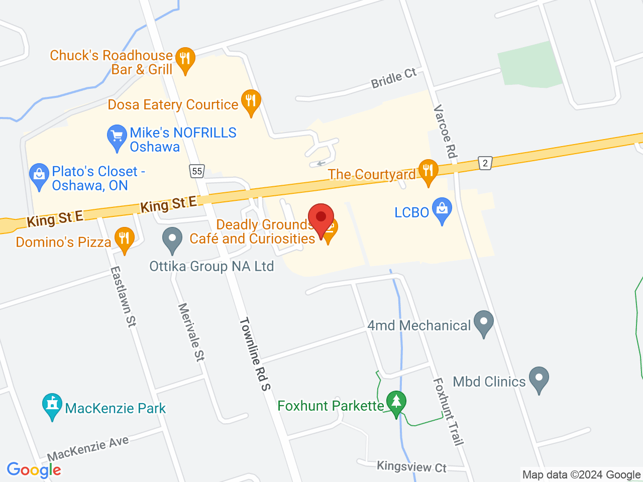 Street map for The Happy Cannasseur, 1413 Durham Regional Hwy 2 #5, Courtice ON