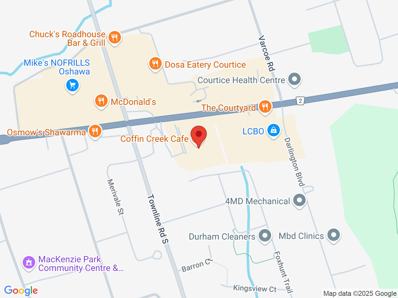 Street map for The Happy Cannasseur, 1413 Durham Regional Hwy 2 #5, Courtice ON