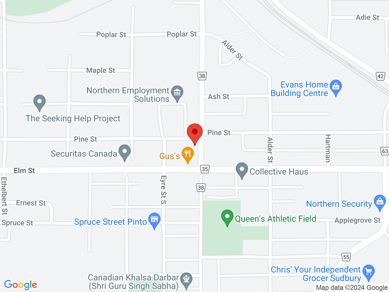 Street map for Casa Bliss, 324 Elm St Unit 2, Sudbury ON