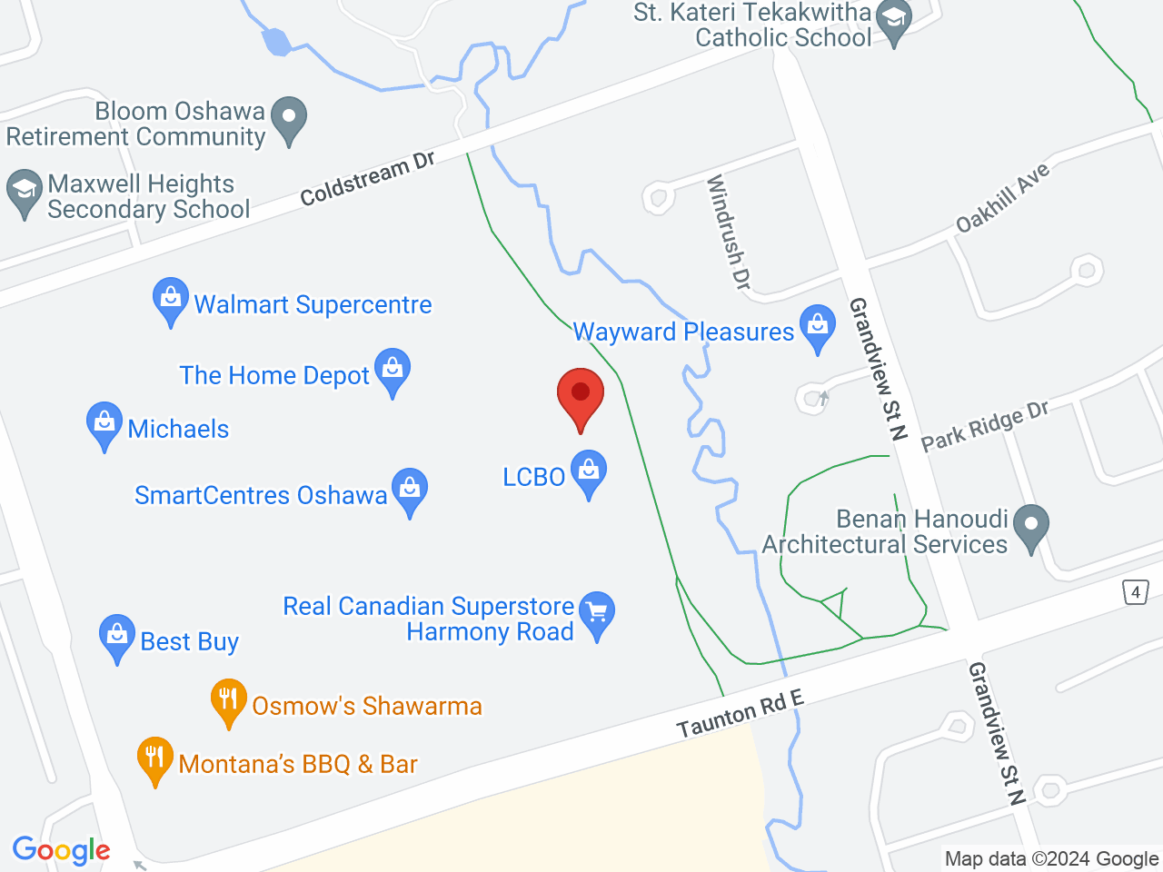 Street map for Fika Local Oshawa North, 1445 Harmony Rd N, Oshawa ON