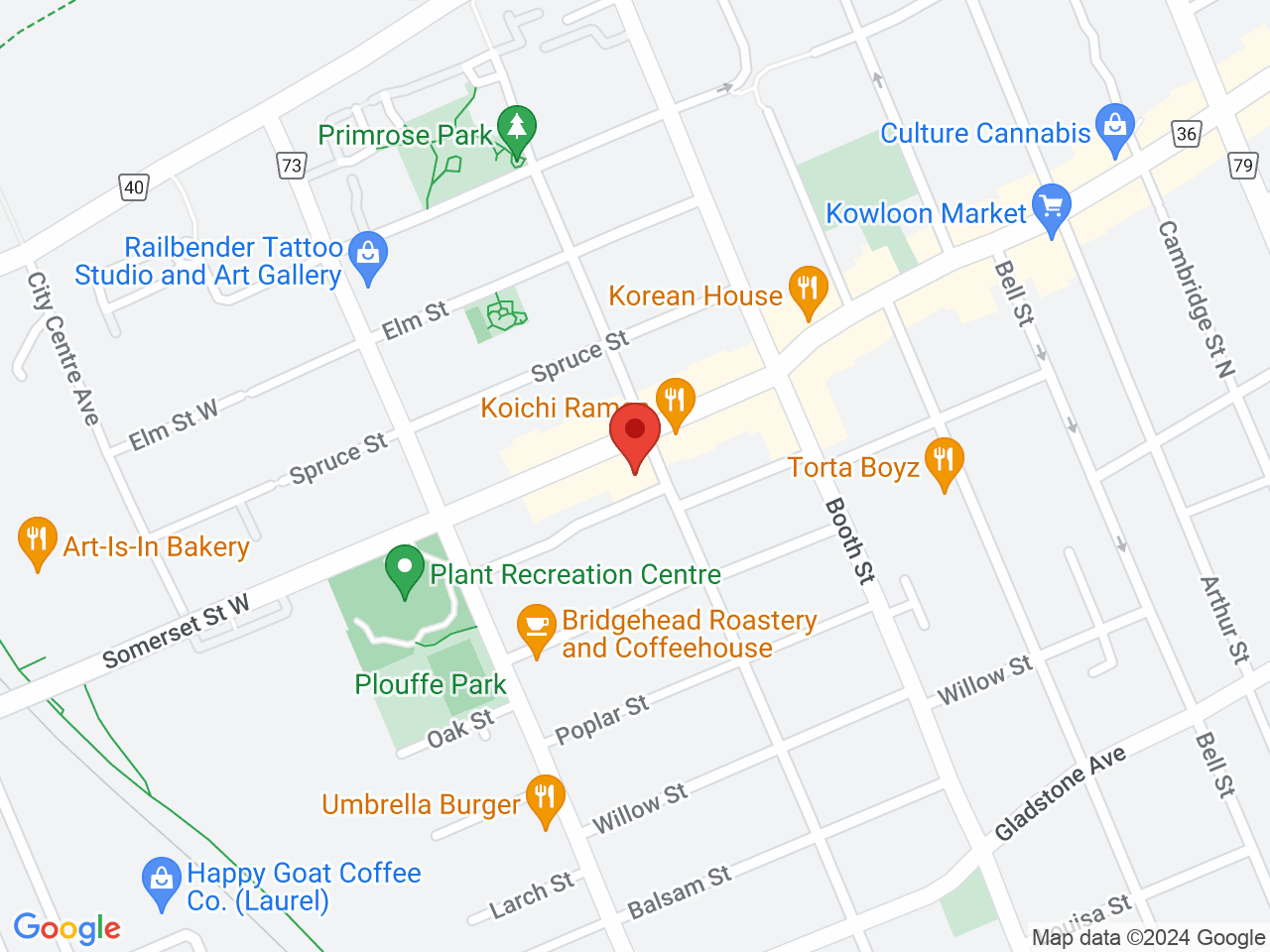 Street map for Cheech & Chung Cannabis, 838 Somerset St W Suite 60, Ottawa ON