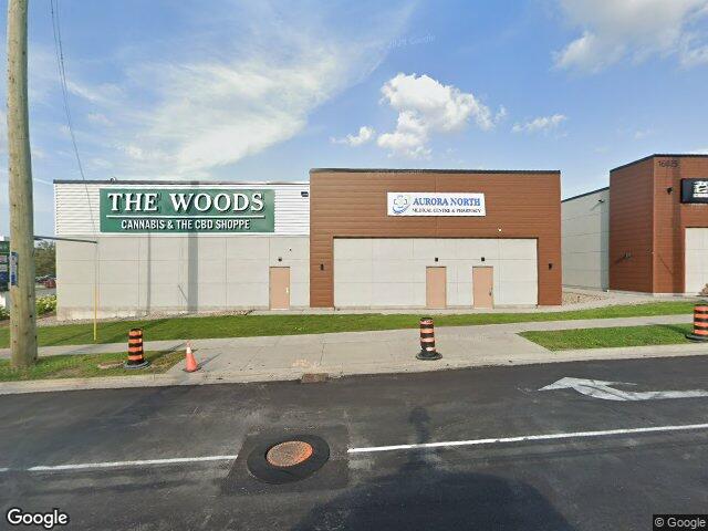 Street view for The Woods Cannabis, 16015 Bayview Ave, Aurora ON