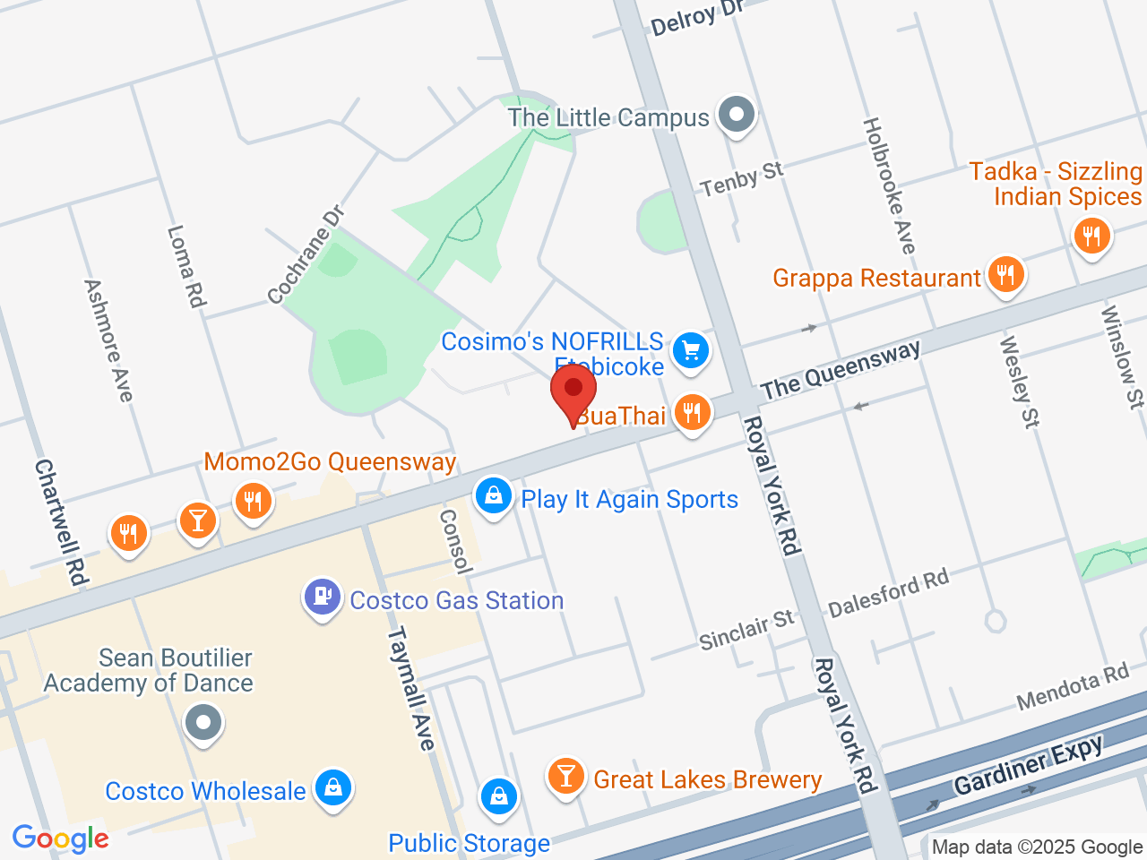 Street map for Fire & Flower Cannabis Co., 764 The Queensway, Etobicoke ON