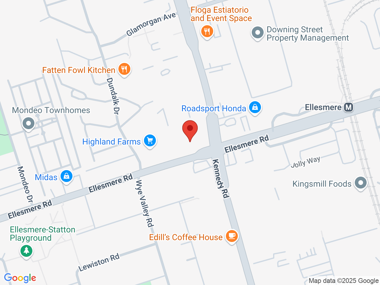 Street map for Flowers Cannabis, 880 Ellesmere Rd Unit 104, Scarborough ON