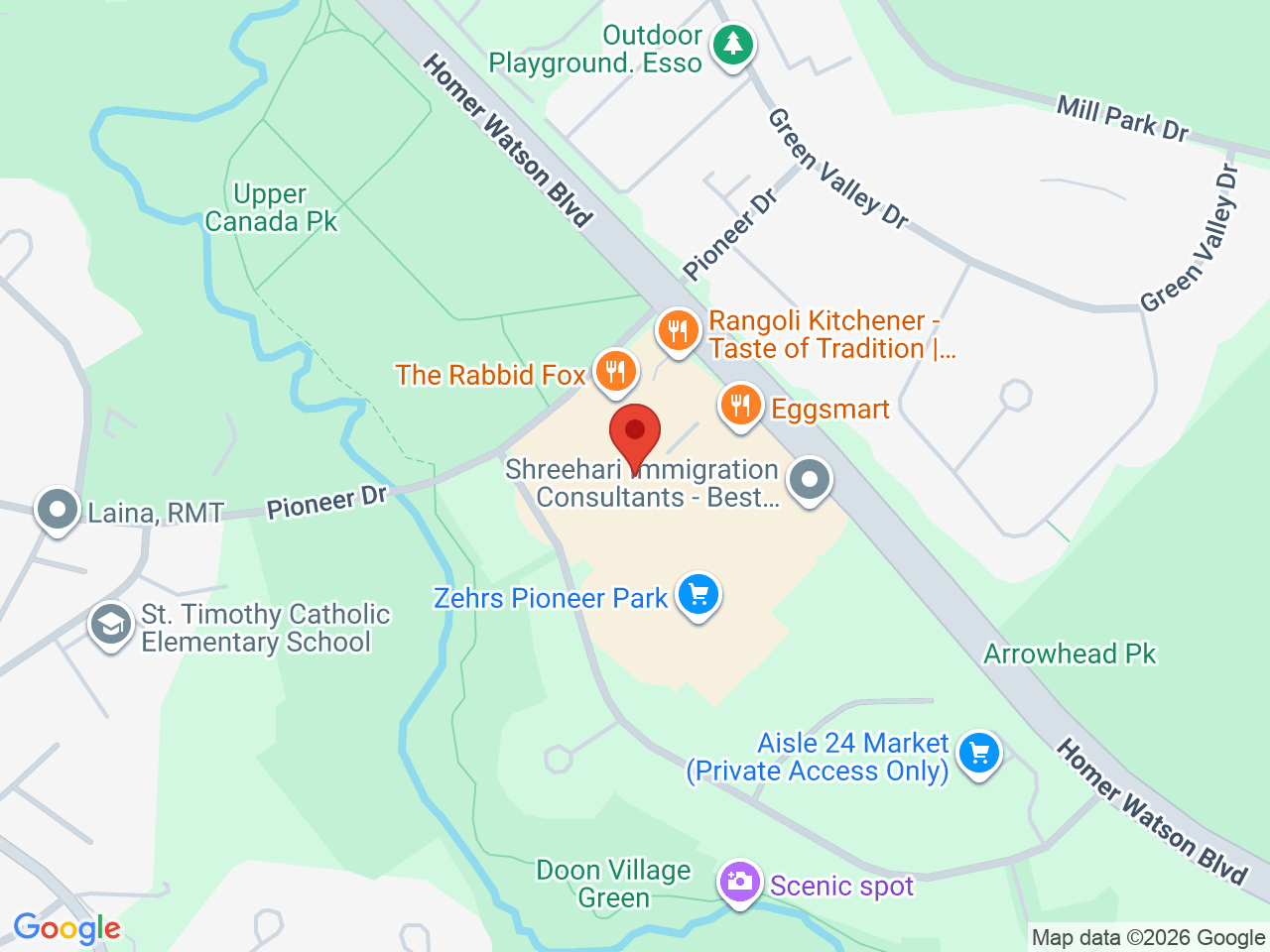 Street map for FOUR20, 123 Pioneer Dr, Kitchener ON