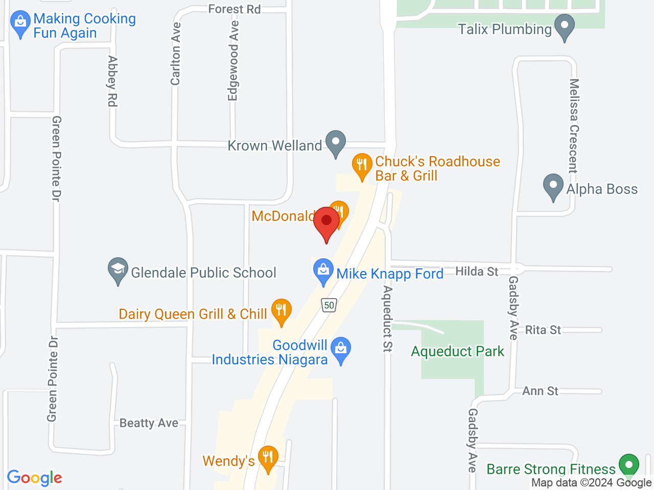 Street map for Garden City Cannabis Co, 623 Niagara St, Welland ON