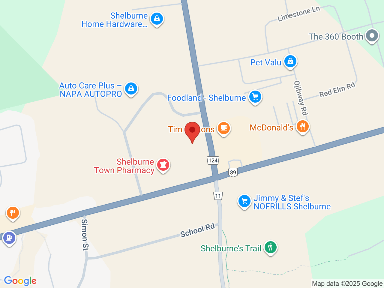 Street map for Golden Tree Cannabis, 735 Industrial Rd, Shelburne ON
