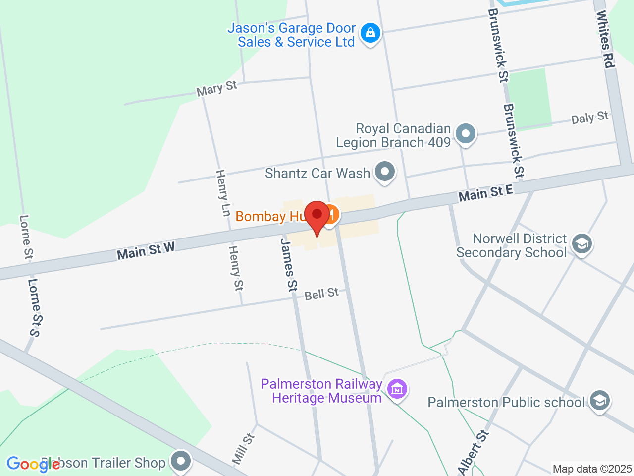 Street map for Golden Tree Cannabis, 214 Main St W Unit 2, Palmerston ON