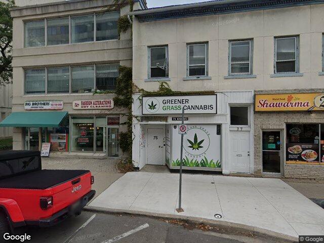 Street view for Greener Grass Cannabis, 75 King St, St Catharines ON