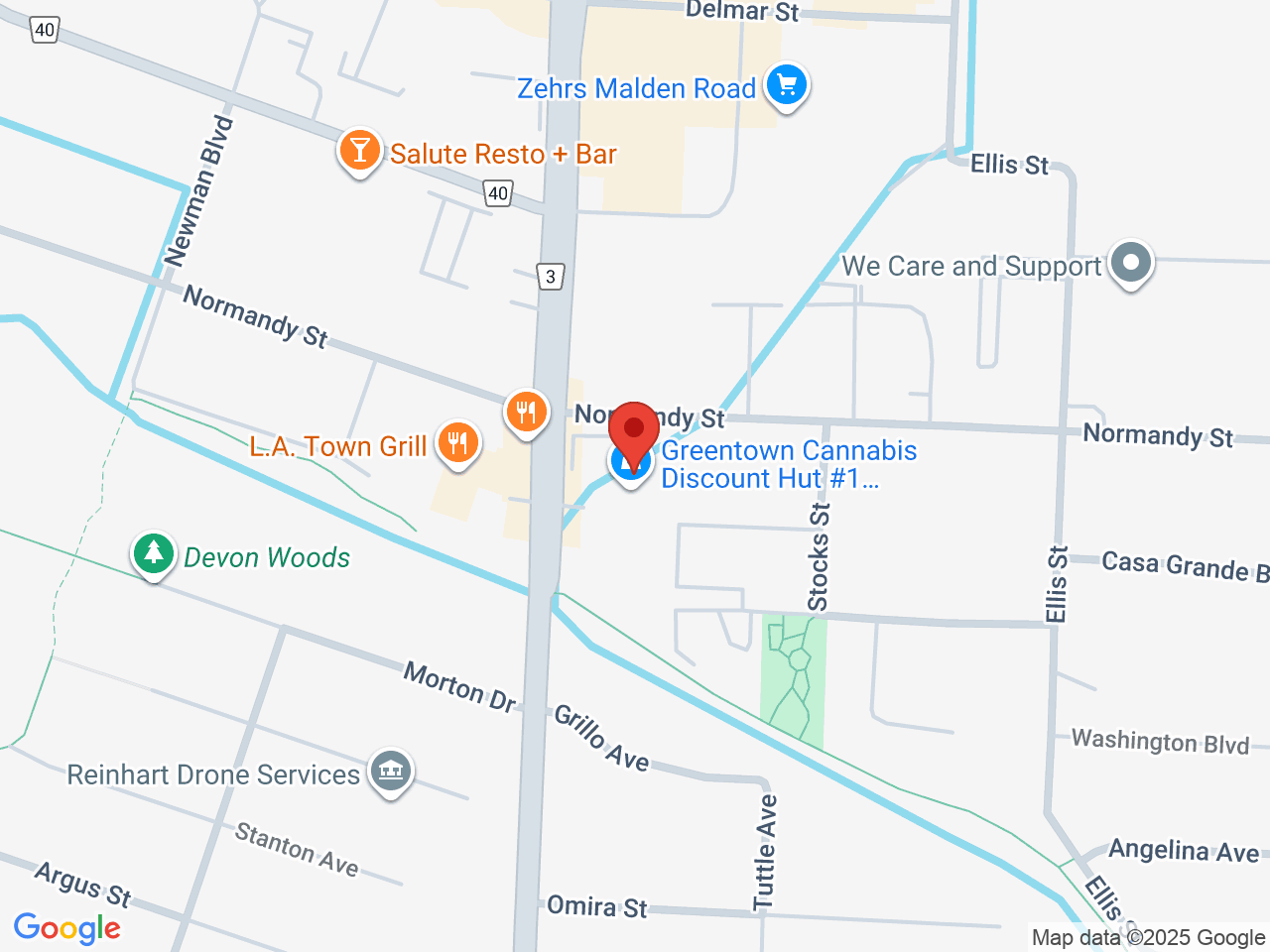 Street map for Greentown Cannabis, 