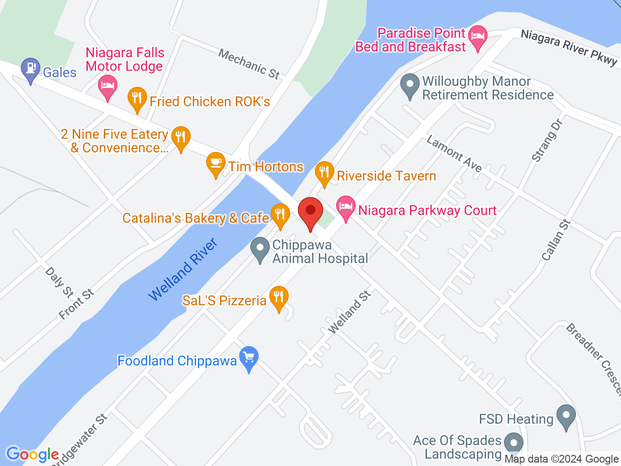 Street map for Happy Hippy Cannabis Store, 8194 Cummington Sq W, Niagara Falls ON