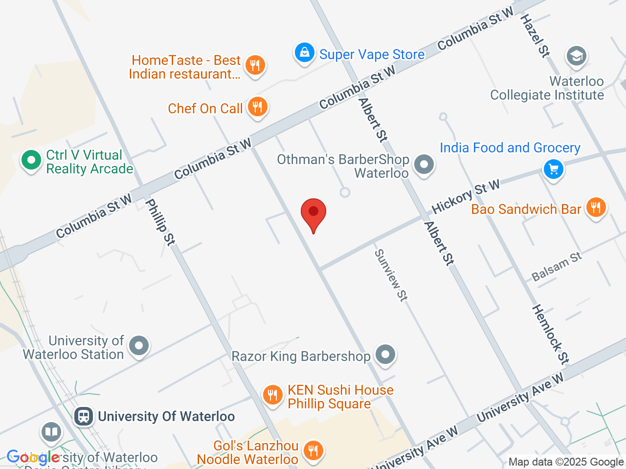 Street map for Happy Leaf Cannabis, 308 Lester St, Waterloo ON