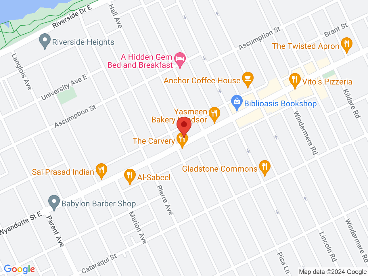 Street map for Discounted Cannabis, 1332 Wyandotte St E, Windsor ON