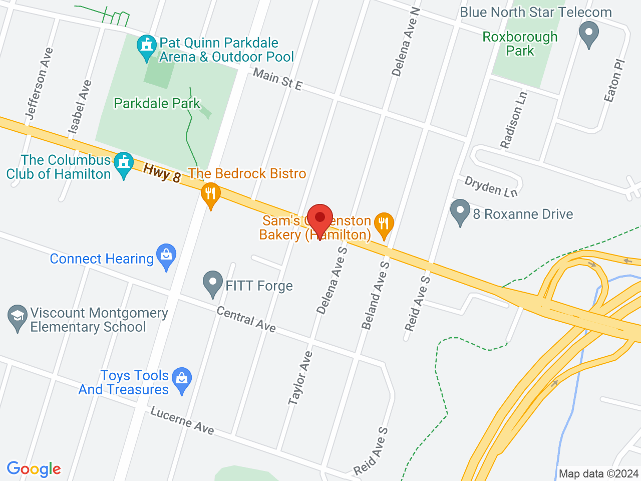 Street map for Harvest Cannabis Co, 318 Queenston Rd, Hamilton ON
