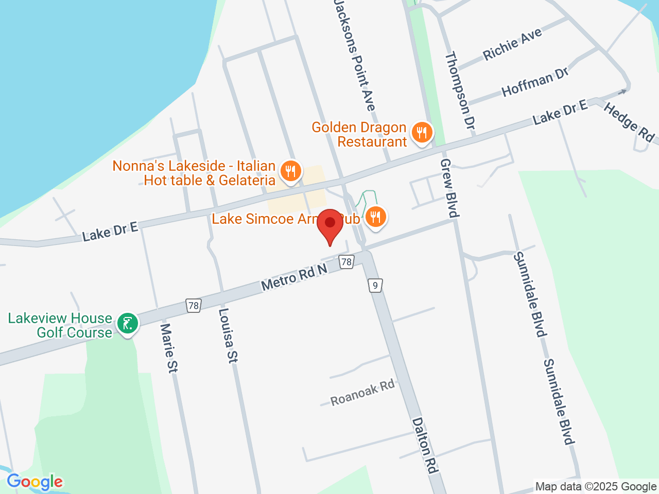 Street map for Haze Buds Cannabis, 2100 Metro Rd N, Jacksons Point ON