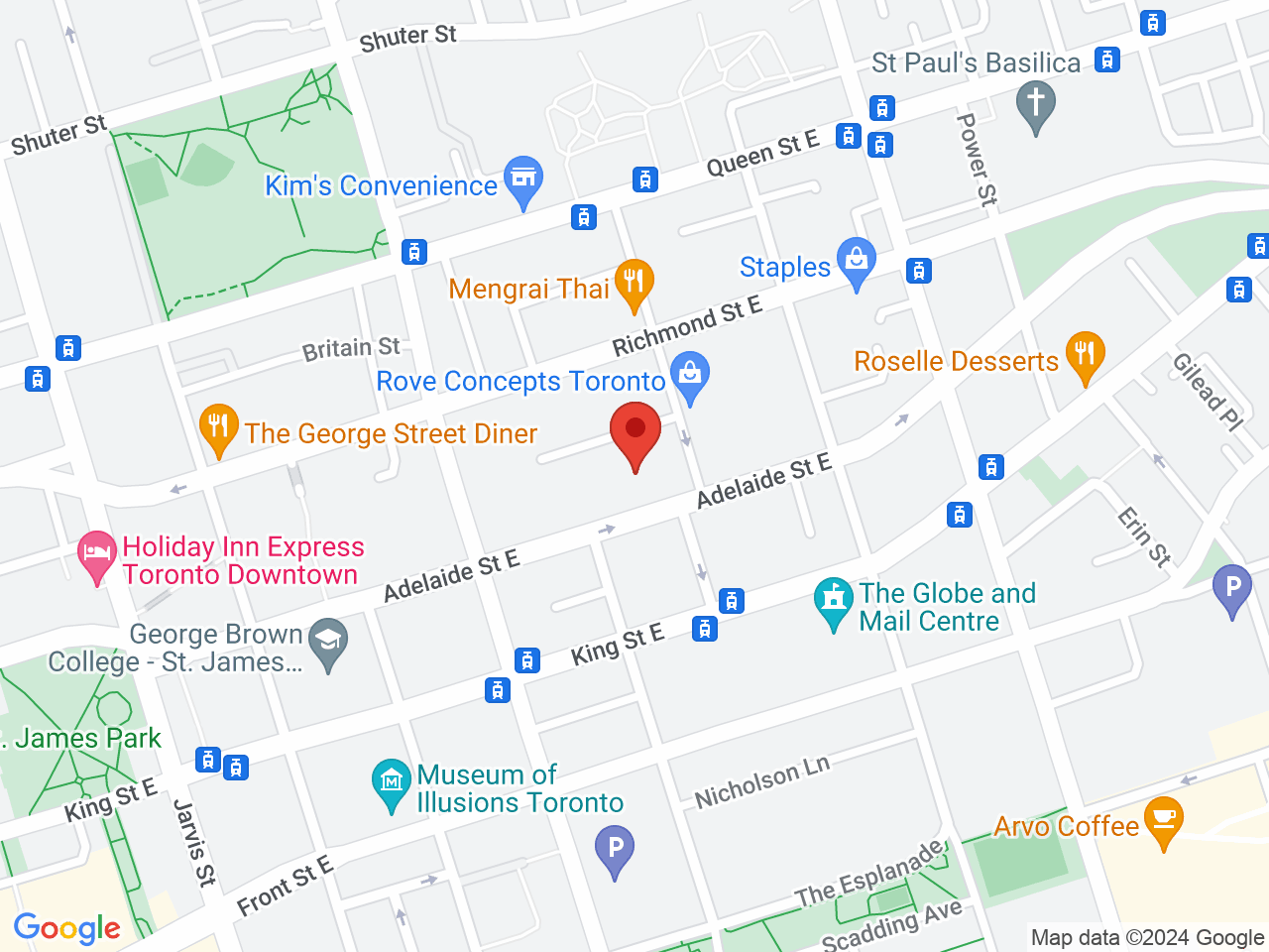 Street map for Grandma's Cannabis, 440 Adelaide St E, Toronto ON