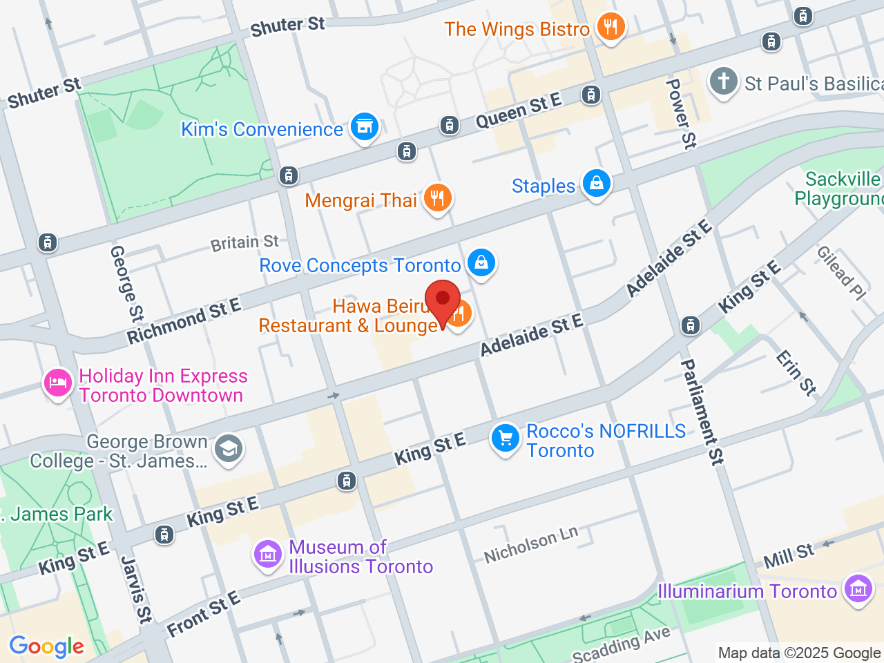 Street map for Grandma's Cannabis, 440 Adelaide St E, Toronto ON