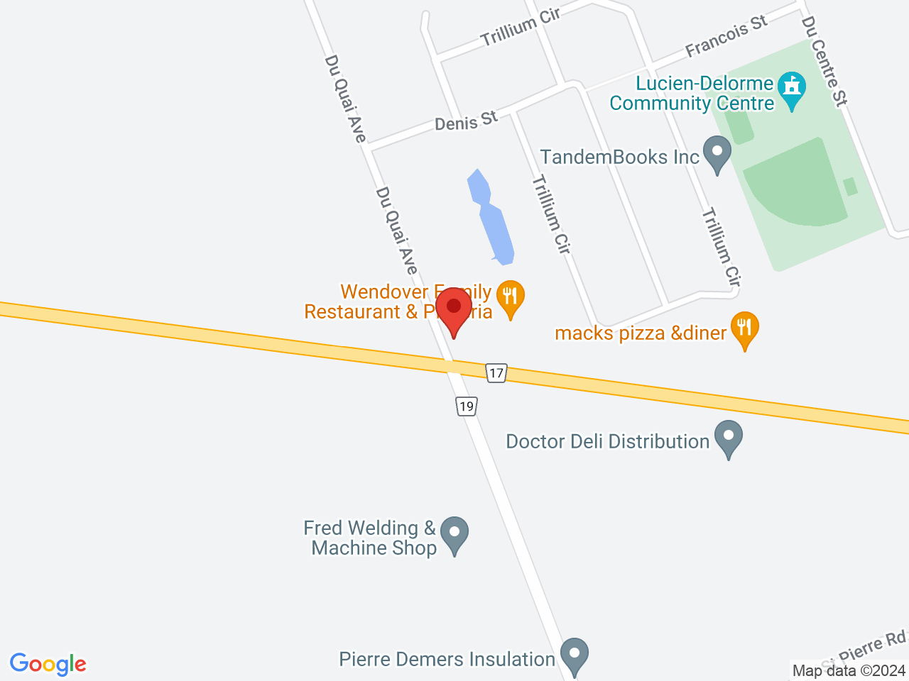 Street map for High Ties Cannabis Store, 3184 Du Quai Ave, Wendover ON