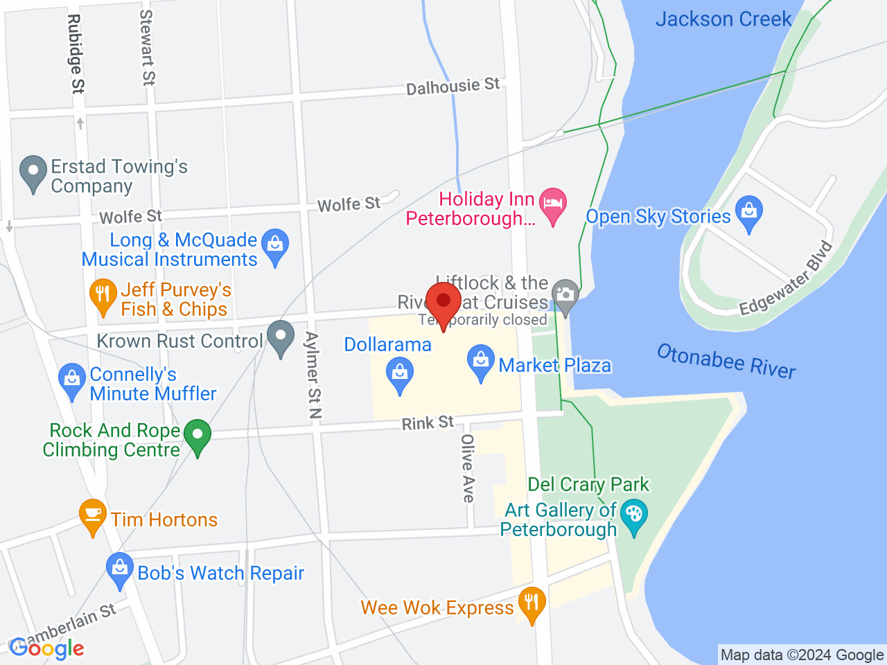 Street map for Highlife Cannabis, 119 George St N, Peterborough ON