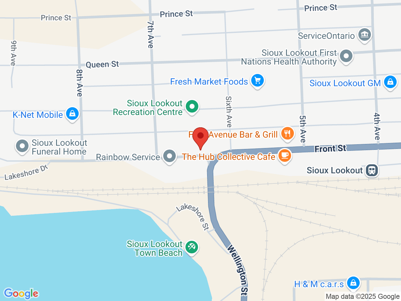 Street map for Ideal Buds, 90 Front St, Sioux Lookout ON