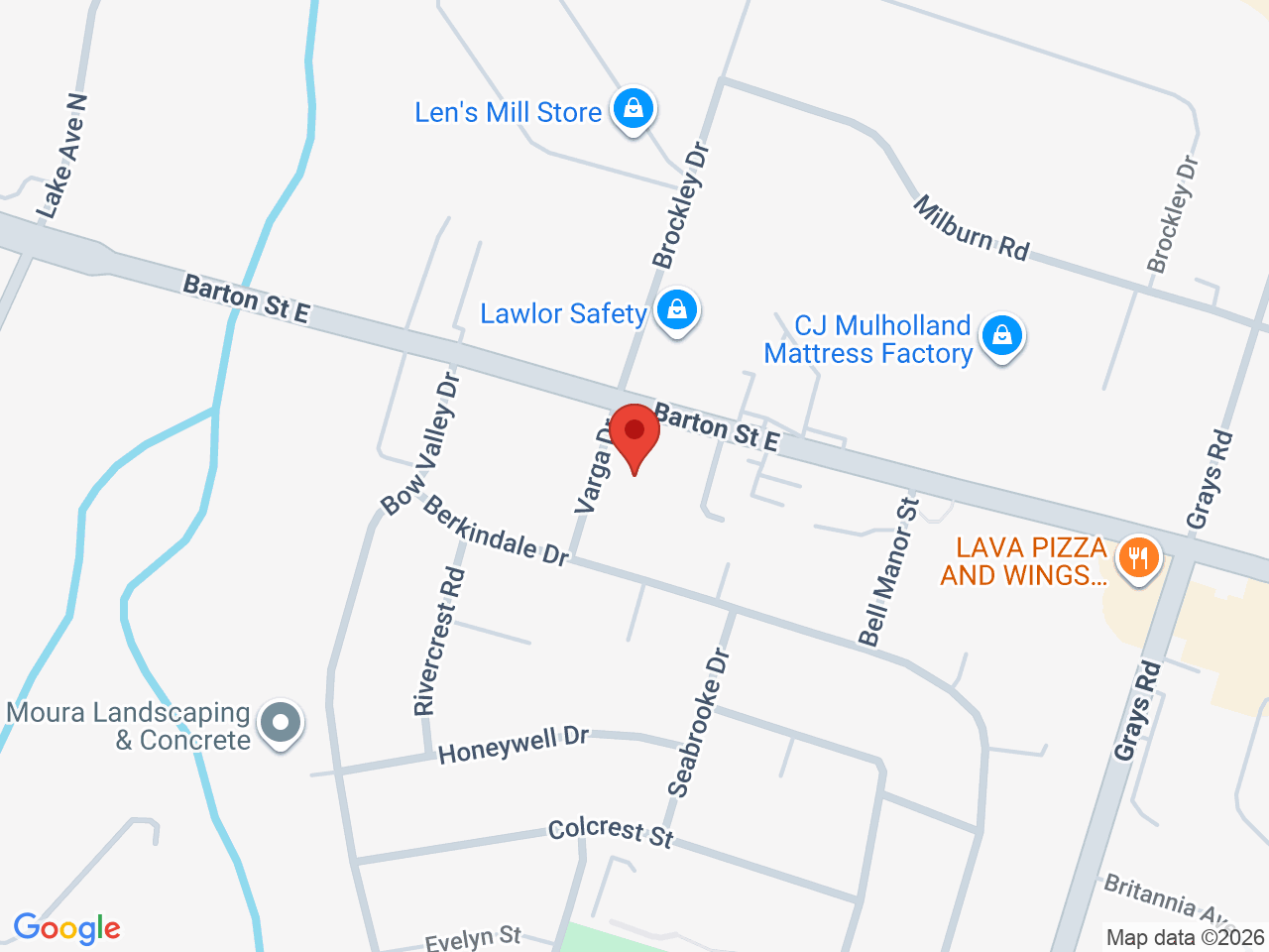 Street map for Inhale Exhale Cannabis, 2732 Barton St E, Hamilton ON