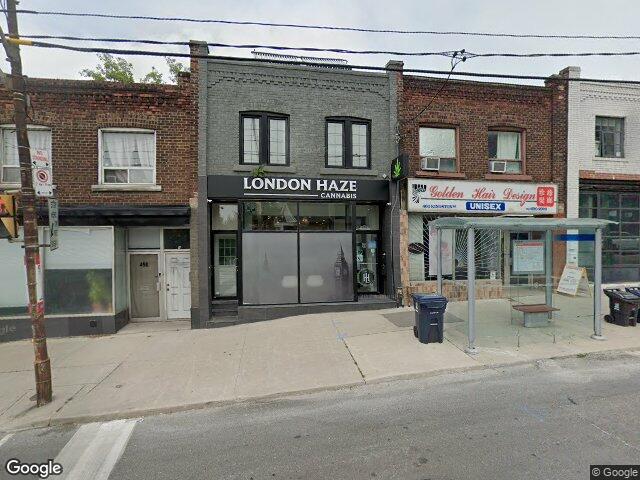 Street view for London Haze, 458 Kingston Rd, Toronto ON